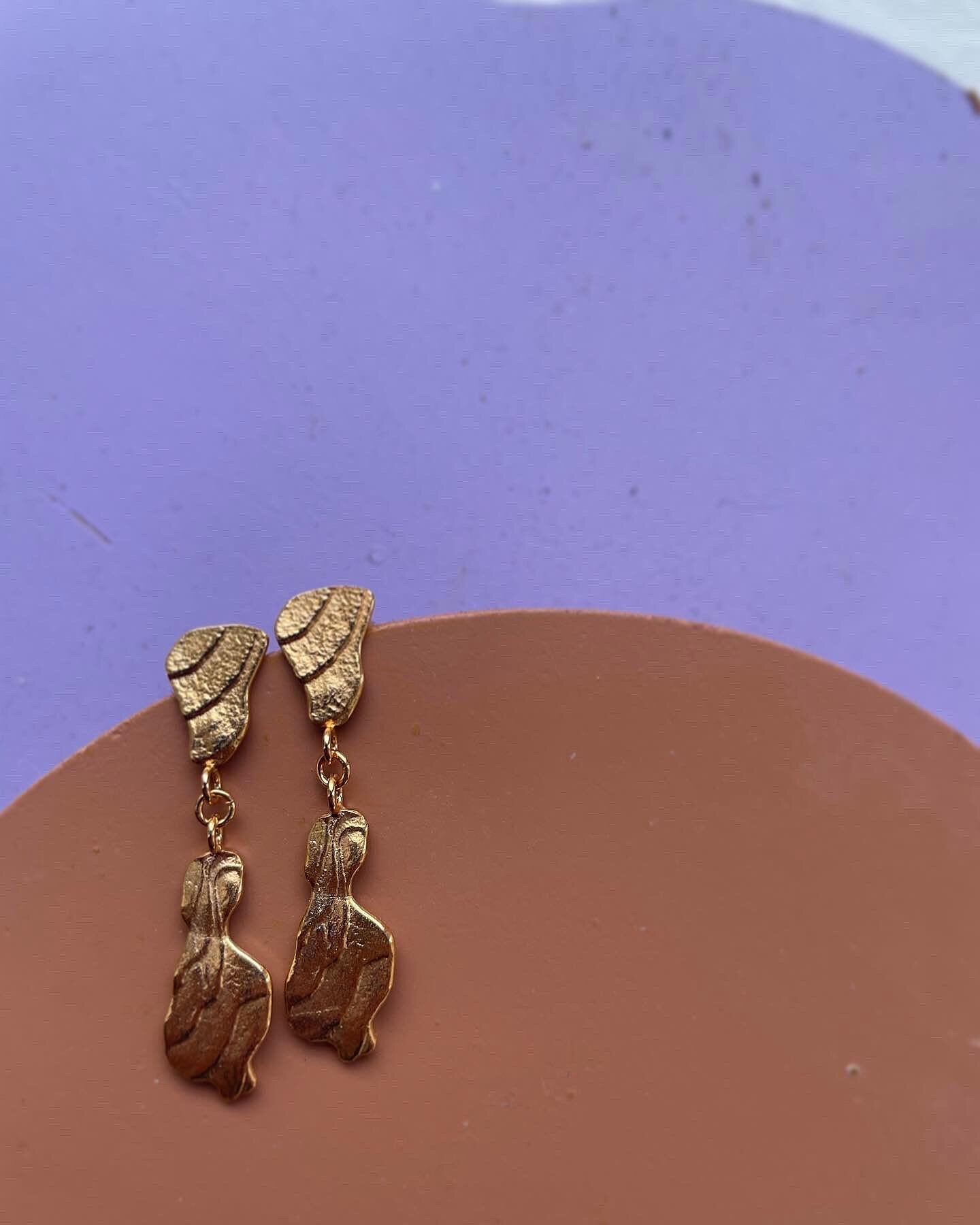 Fluctus Earrings - Goldplated